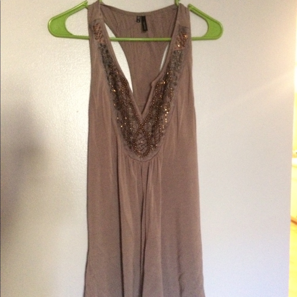 beaded and flowy racerback tank